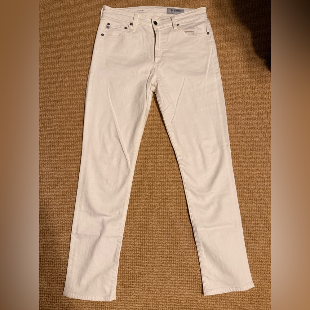 Ag Adriano Goldschmied Women's Mari High-rise Straight leg Jeans White size 30